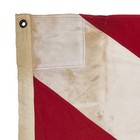 Reconstructed Vintage Cotton Diver Down Signal Flag Maritime Cloth Nautical Ship