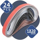 Abrten 24 Pack 1 X 30 Inch High Performance Ceramics And Silicon Carbide Sand   