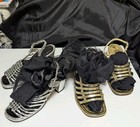 Vintage 60s Metallic Shoes 2 Pair Italy Size 6