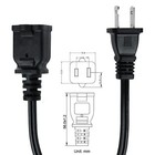 5core Ac Power Cord 15ft Us Polarized Male To Female 2 Prong Extension Cords