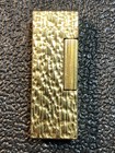 Vintage Swiss Dunhill Rollagas Gold Plated Bark Lighter For Parts Or Repair