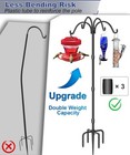 Upgrade 4-hook Shepherd Hooks For Outdoor With Plastic Tube 60 Heavy Duty Bird