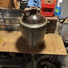 Vintage Crock Jug Dark Brown 7  Diameter X 11  High