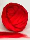 Red Wool Roving - Spin Into Yarn  Needle Felt Wet Felt Crafts  Red Merino