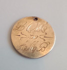 Antique Victorian Silver Love Token 1887 Seated Liberty Dime Initials Loh To Amb