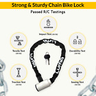 Luma Enduro 5 Bike Chain Lock With Keys - White Heavy Duty Anti Theft Lock