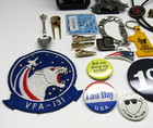 Junk Drawer Vintage Lot Of 25 Items Clock Patch Pins And Unique Collectibles
