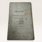 Vintage Wwi wwii Era Belgium Military Map  Folding Cloth Backed For Official Use