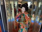 Vtg Crestline Japan Secret Compartments Spinning Geisha Fuji Music Jewelry Box
