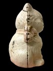 1920   s Hubley Cast Iron White Cat Coin Bank Original Vintage Pink Bow