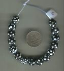 African Trade Beads Vintage Antique Venetian Glass Beads Black Skunk Beads Eye