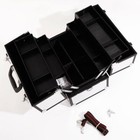 Large 14  Lockable Makeup Train Case Jewelry Box Cosmetic Organizer W  Strap