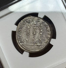  98-117  Roman Arabia Petraea  bostra  - Ar Tridrachm Of Trajan  Ngc Xf 