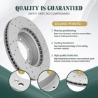 Front rear Drilled Rotors brake Ceramic Pads For Ford Edge Lincoln Mkx 2011-2014