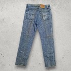 Vintage 1990s Levis 505 Denim Jeans Mens 32x30 Made In Usa Acid Wash Faded Blue
