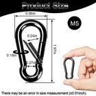 Carabiner Clips Black Twours Spring Snap Hooks Small Carabiners Heavy Duty Galva