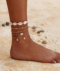 Wrlcorly Shell Ankle Bracelets Boho About 8 3 8 7 Gold Bracelet Women