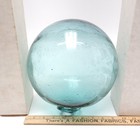 Vintage Large Japanese Glass Fishing Float 9 5    Aqua Globe Water Inside