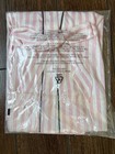 Victoria   s Secret Iconic Pink White Striped Satin Robe M l Brand New