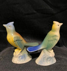 Lot Of 2 Vintage Ceramic Royal Copley Birds   Songbird Figurines W  Rc Sticker 