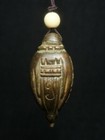 Chinese Tibet Bronze Carving Bring Wealth God Of Wealth Statue Necklace Pendant