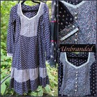 Vtg Clothing Lot  2 Prairie Dress  1 Gunne Sax Boho Black Skirt Dark Cottagecore