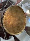 Antique vintage Handmade Islamic  Pharaonic Brass Tray Table Quran Inscriptions