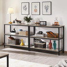 Entryway Table With Storage Shelves  40 Inch Console Table With Metal Frame  Woo