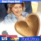 Heart-shaped Wooden Prayer Bowl With Cross Design     Thoughtful Gift For Faith