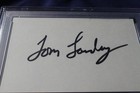 Tom Landry Dallas Cowboys Football Coach Autographed 3x5 Card Psa Slabbed