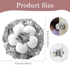 Tiesome 2 Pcs Cotton Door Knob Covers With Floral  Door Knob Protector Black