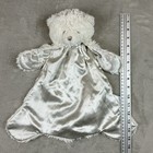 Gund Edgehill Off White Bear Plush Baby Lovey Security Blanket Nunu Gray Satin