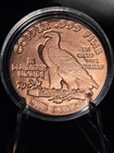 1 Oz 999 Fine Copper Incuse Indian Round With Capsule   Stand
