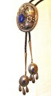 Delbert Vendever Navajo Sterling Lapis Lazuli Tie Bolo Signed