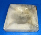 Vintage Ashtray Onyx Marble Natural Mineral Stone Hand Carved 3 1 4  Square