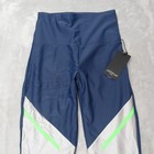 Lanston Sport Pants Women Xs Blue Reflective Pullon Running Wicking Usa Made New