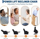 Oversized Electric Power Lift Recliner Chair W  Vibration Lumbar Heat Massage Us