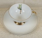 1960   s Vintage Disneyland Castle Tinkerbell Souvenir Cup   Saucer Set Excellent 