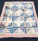 Vintage Beautiful Quilt Different Pieces Hand Woven Size 76x65 Inches