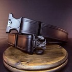 Bianchi 7950 Accumold Duty Belt Size 40 -46  Black Leather 2 25  Cracked Buckle