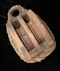 Antique Maritime Block   Tackle Wood Rope Pulley Sail Mast Sailboat Schooner