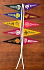 Vintage 1960   s Big Ten University Football Pennant   Banner String  Wow