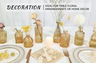 12pcs Glass Bud Vase Set  Small Gold Amber Flower Vases For Centerpieces In Bulk