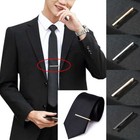 Mens Stainless Steel Tie Clip Necktie Bar Clasp Clamp Pin Gold Black Silver 01   