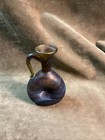 Small Swirled Colors Satin Finish Venetian Art Glass Bottle ewer Vase