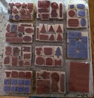 Stampin up Wood Mounted Rubber Stamps -christmas - 11 Sets - 84 Stamps