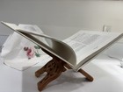 Folding Hand Carved Wooden Stand Recipe Book Bible Cookbook Display Holder India