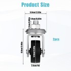 2 Pcs Floor Jack Casters For 4 Ton Jack  Cast Iron Racing Jacks Silver 