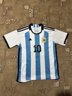 Argentina Jersey Boys Adidas Lionel Messi  10 Kids Shirt World Cup