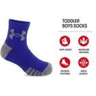 Under Armour Boys Multi Pack Quarter Socks Red Tech Size 4-6 Us